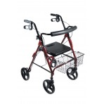 DLite Rollator Walker with 8" Wheels and Loop Brakes