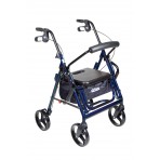 Duet Burgundy Transport Wheelchair Rollator Walker