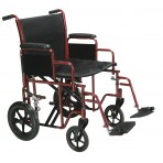 Bariatric Heavy Duty Transport Wheelchair with Swing Away Footrest