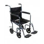 Flyweight Lightweight Transport Wheelchair with Removable Wheels