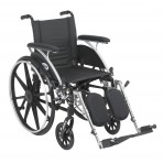 Viper Wheelchair with Flip Back Removable Full Arms and Elevating Leg Rest