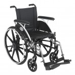 Viper Wheelchair with Flip Back Removable Full Arms and Swing Away Footrest