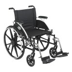 Viper Wheelchair with Flip Back Removable Desk Arms and Swing Away Footrest