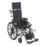 Viper Plus Light Weight Reclining Wheelchair with Elevating Leg rest and Flip Back Detachable Desk Arms