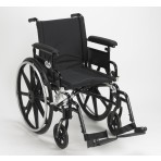 Viper Plus GT Wheelchair with Flip Back Removable Adjustable Full Arm and Swing Away Footrest