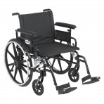 Viper Plus GT Wheelchair with Flip Back Removable Adjustable Full Arm and Swing Away Footrest