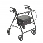Rollator Walker with Fold Up and Removable Back Support and Padded Seat