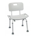 Grey Bathroom Safety Shower Tub Bench Chair with Back