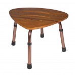 Adjustable Height Triangular Teak Bath Bench Stool