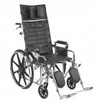 Sentra Reclining Wheelchair with Detachable Adjustable Desk Arms