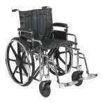 Sentra Extra Heavy Duty Wheelchair with Detachable Adjustable Desk Arms and Swing Away Footrest