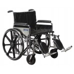 Sentra Extra Heavy Duty Wheelchair with Detachable Adjustable Full Arms and Elevating Leg Rest