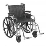 Sentra Extra Heavy Duty Wheelchair with Detachable Desk Arms and Swing Away Footrest