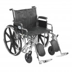 Sentra EC Heavy Duty Wheelchair with Detachable Desk Arms and Elevating Leg Rest