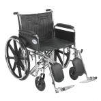 Sentra EC Heavy Duty Wheelchair with Detachable Full Arms and Elevating Leg Rest