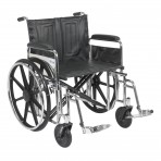 Sentra Extra Heavy Duty Wheelchair with Detachable Full Arms and Swing Away Footrest