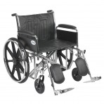 Sentra EC Heavy Duty Wheelchair with Detachable Full Arms and Elevating Leg Rest