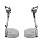 Chrome Swing Away Footrests with Aluminum Footplates