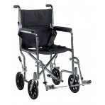 Go Cart Light Weight Steel Transport Wheelchair with Swing Away Footrest