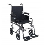 Lightweight Steel Transport Wheelchair with Detachable Desk Arms