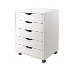 Winsome Halifax Cabinet for Closet/Office, 5 Drawers, White