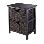 Winsome Omaha Storage Rack with Foldable Basket