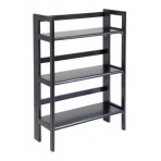 Winsome 4 Shelf Folding Bookcase - Black