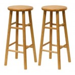 Winsome Wood S/2 Wood 30-Inch Bar Stools, Natural Finish