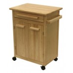 Winsome Wood Single Drawer Storage Cart, Natural