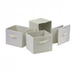 Winsome Wood Capri Foldable Baskets Storage Box (Set of 4) - 82411 ,Beige
