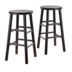 Winsome Wood Solid/Composite Bevel Seat Stool - Set of 2