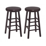 Winsome Wood Assembled 24-Inch Swivel Stools, Set of 2