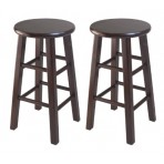 Winsome 24-Inch Square Leg Counter Stool, Set of 2