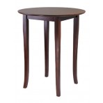 Winsome Fiona Round High Pub Table in Antique Walnut Finish