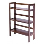 Winsome 3 Shelf Stackable Folding Bookcase - Walnut