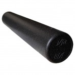 Deluxe Comfort Pilates High Density Foam Roller - Extra Firm Polyethylene Foam - Portable - Tone Muscle - Foam Roller, Black