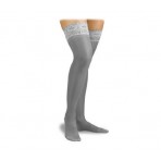 Activa Sheer Therapy Silicone Lace Top Closed Toe Thigh Highs 15 20 mmHg Smoke
