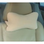 Deluxe Comfort Dog Bone Pillow, Standard - Memory Foam Soft - 100% Microsuede - Head Neck Rest - Bed Pillow, Beige