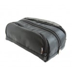Deluxe Comfort Electronics Travel Bag - Fabric Interior - Exterior Nylon - Protective Case - Travel Bag, Black/Grey