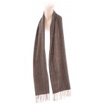 Cashmere Feel Plaid Scarves(New England Plaid) - Gold Brown