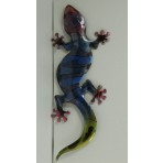 Bovano Enamel Wall Art Home Decor Large Blue Gecko