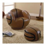 Kids Furniture Basketball Chair And Ottoman