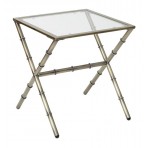 Lanai End Table in Antique Brass Finish