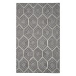 Geometric Darrin Wool Rug 2125b Brown - Ivory - 2'6" x 10'