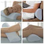 Deluxe Comfort Half Moon / Cylinder Memory Foam Pillow - Therapeutic Back and Knee Pain Relief - Long Lasting Memory Foam - Supportive Contour - Bed
