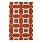 Henley 2100-C Orange Modern Rug 3' x '5