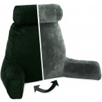 Husband Pillow, Aspen Edition - Ramona Green Big Support Bed Backrest Reversable MicroSuede/MicroFiber Reading Pillow