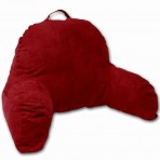 Deluxe Comfort Microsuede Bed Rest - Reading and Bedrest Lounger - Sitting Supprt Pillow - Soft But Firmly Stuffed Fiberfill - Backrest Pillow With