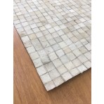 Handmade Leather Ivory Rug 9' x '12 JAK108
