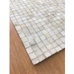 Handmade Leather Ivory Rug 6' x 6' JAK108